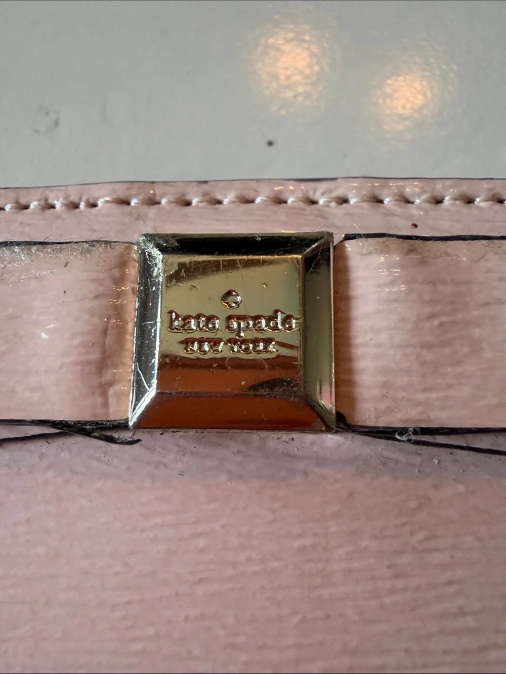 kate spade Pale Pink Bow Accent Continental Wallet